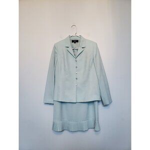 Jones Wear Womens Outfit Set Suit Blazer 12 Skirt 10 Mint Green Office Spring